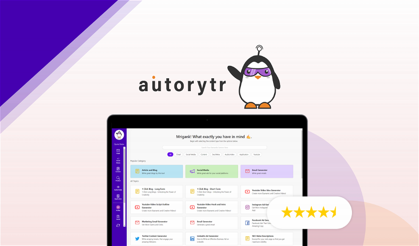 autorytr Lifetime Deal & Review - Write content and ads instantly with AI | AppSumo